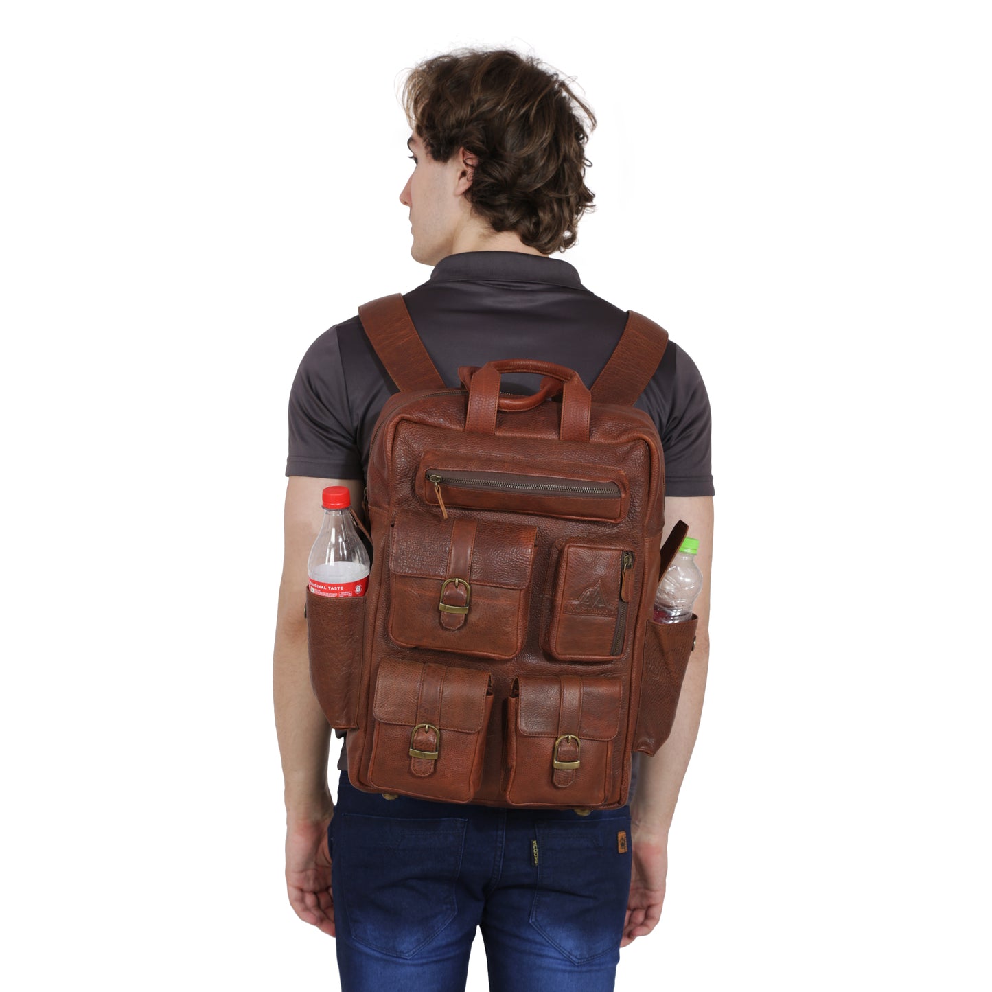 Leather Multipocket backpack