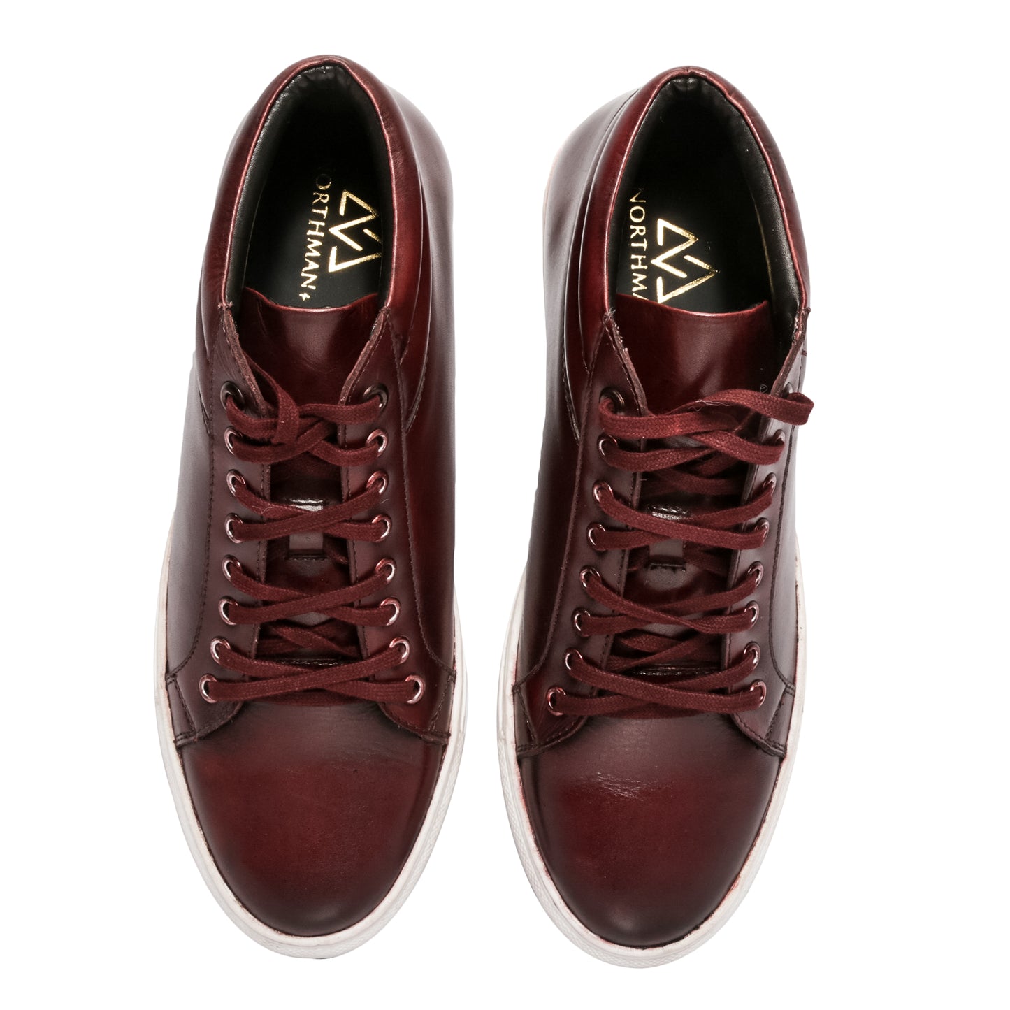 Burgundy Mid Top Sneakers