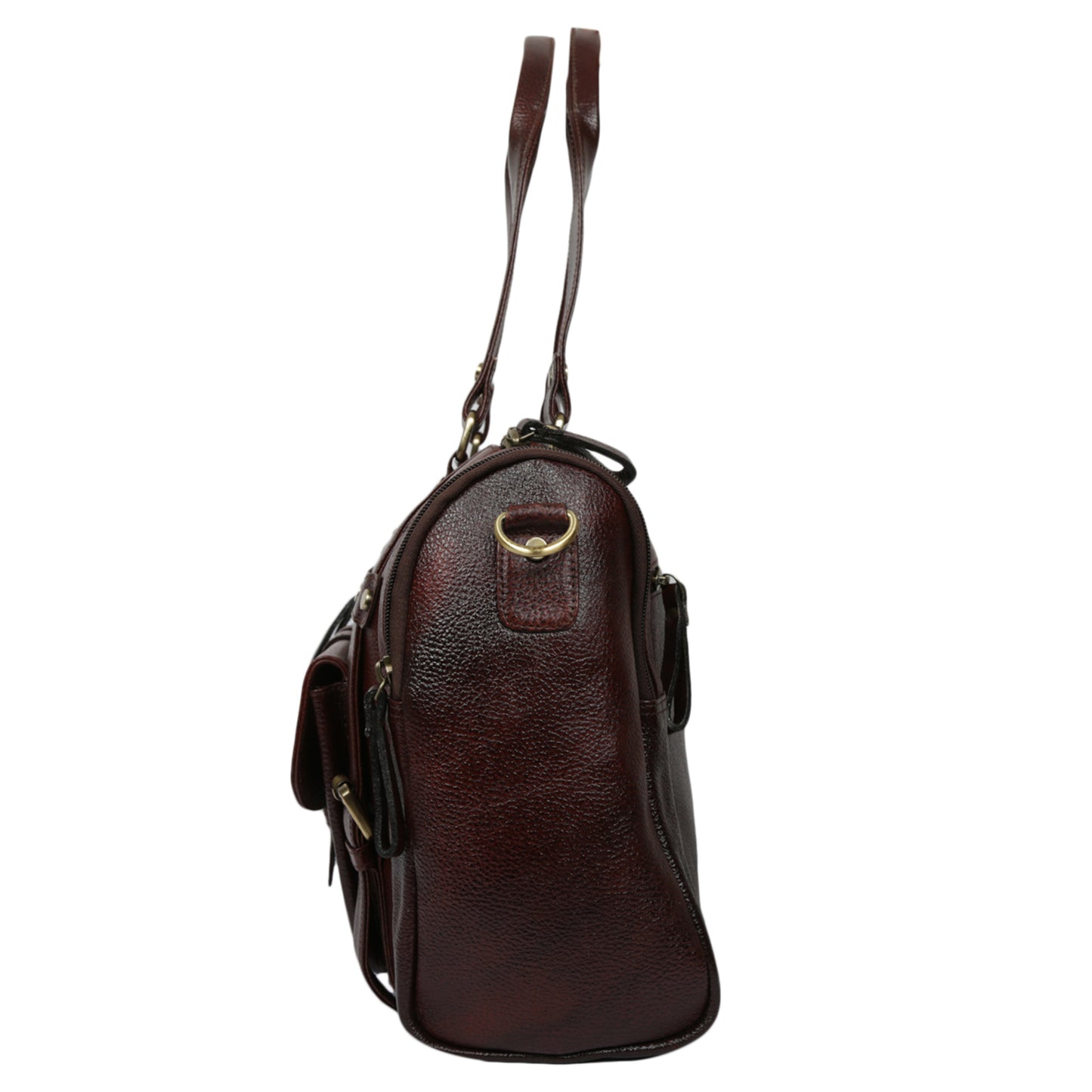 Leather Duffle Bag : Weekender In Chocolate Brown