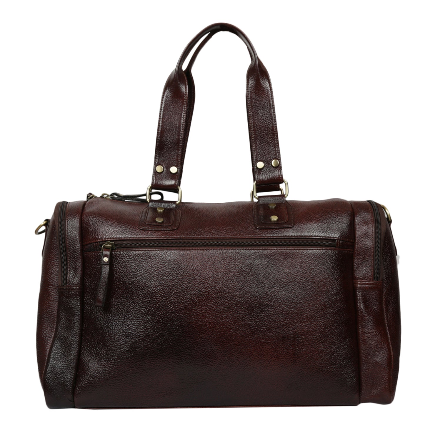 Leather Duffle Bag : Weekender In Chocolate Brown