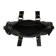 Leather Duffle Bag : Weekender In Jet black
