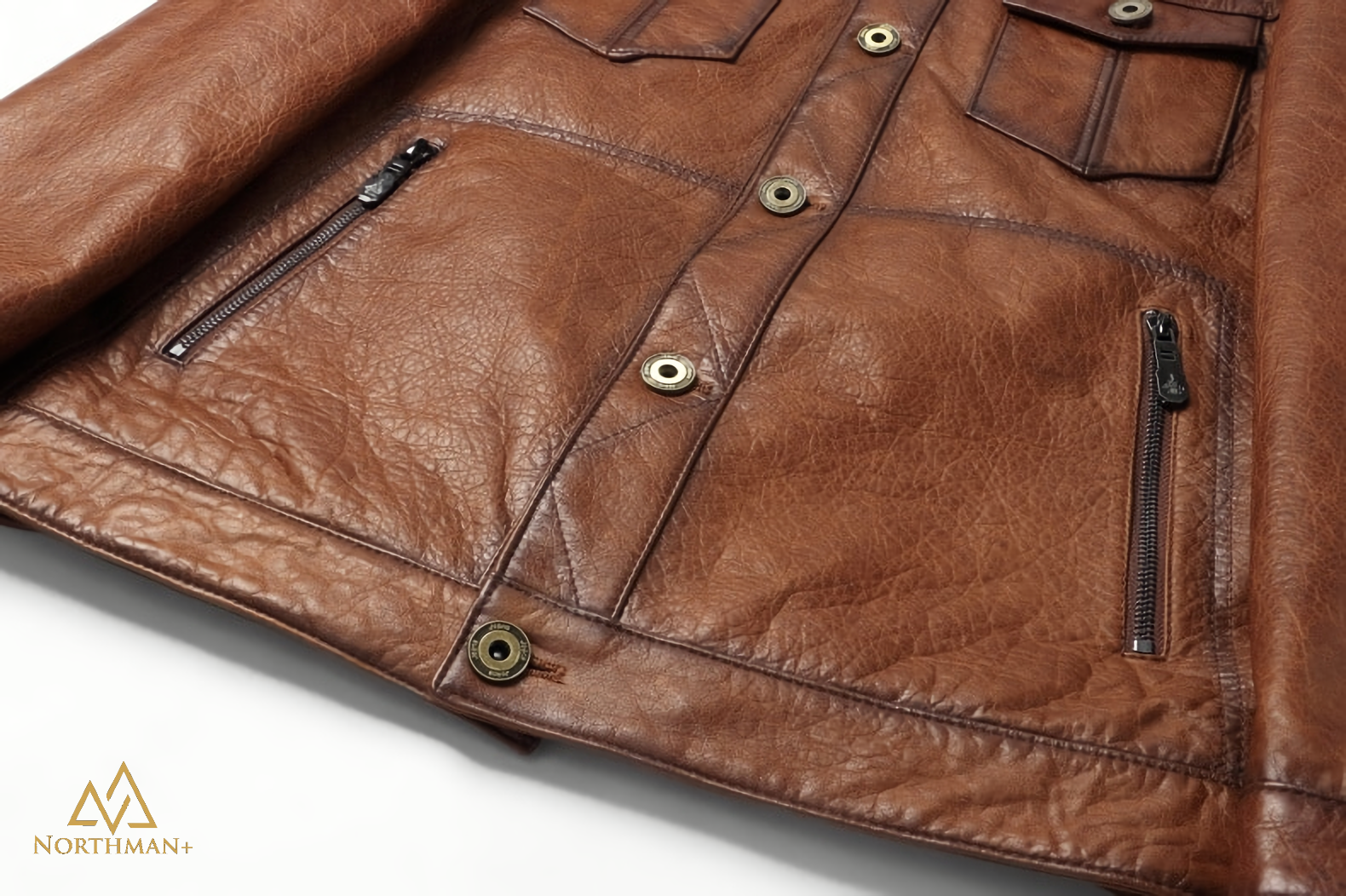 Veste en cuir Seargent Field marron