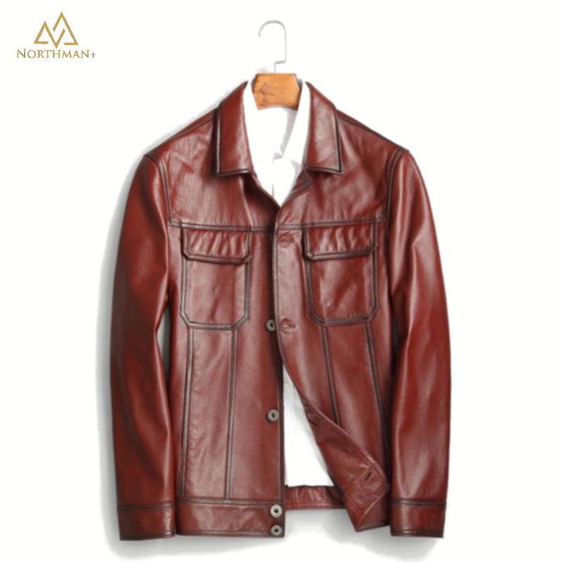Blouson de routier urbain bordeaux