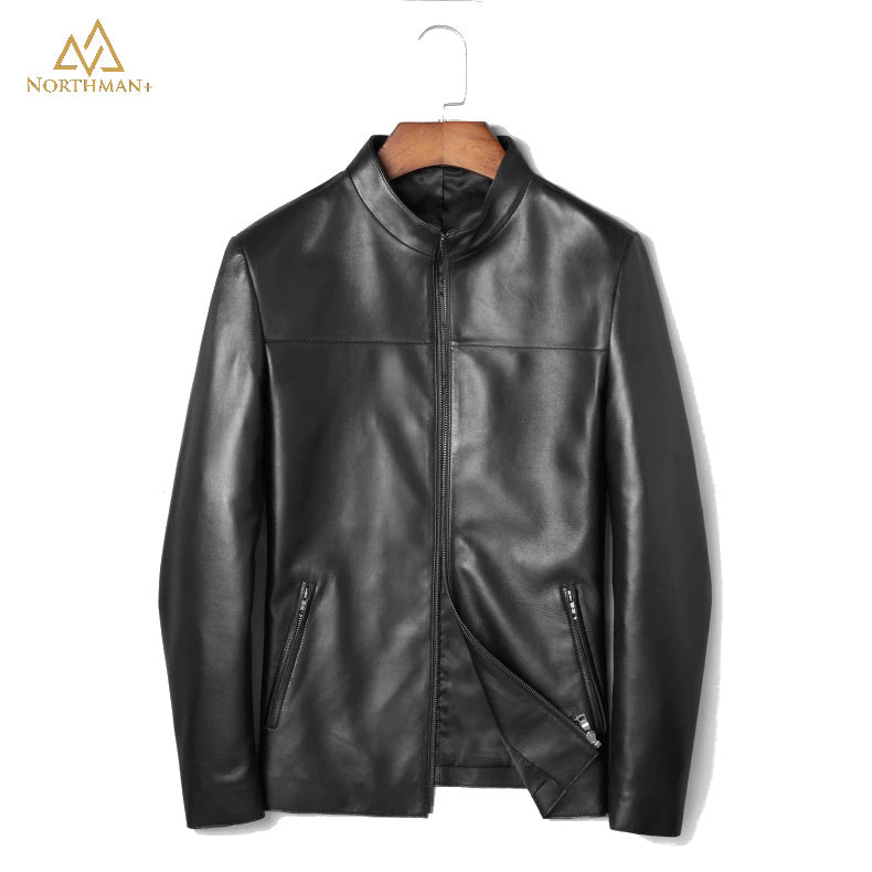 Rigel Men's Slim fit leather jacket by Northman+