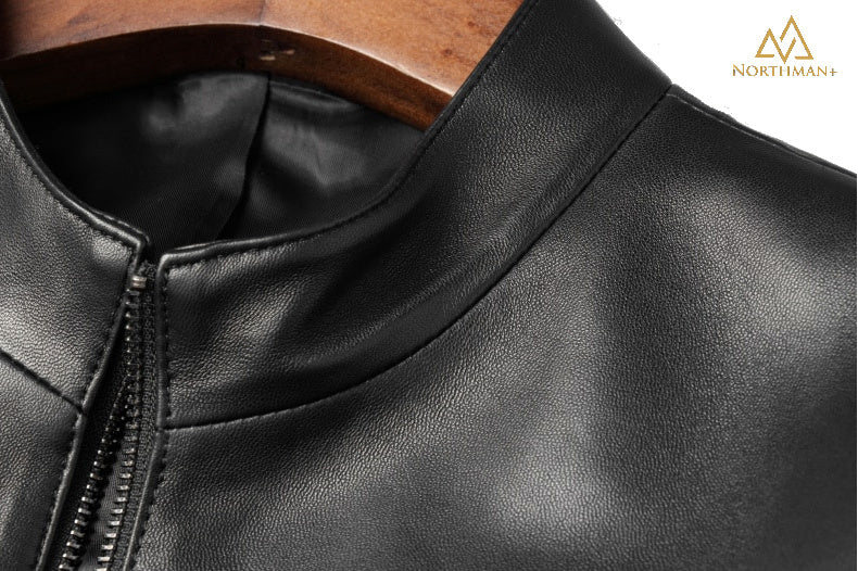 Rigel Men's Slim fit leather jacket by Northman+