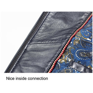 Classic leather jacket in Black for Men.