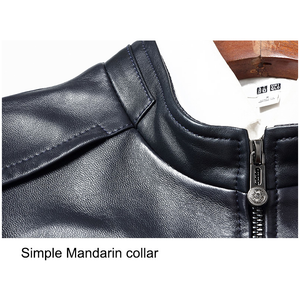 Classic leather jacket in Black for Men.