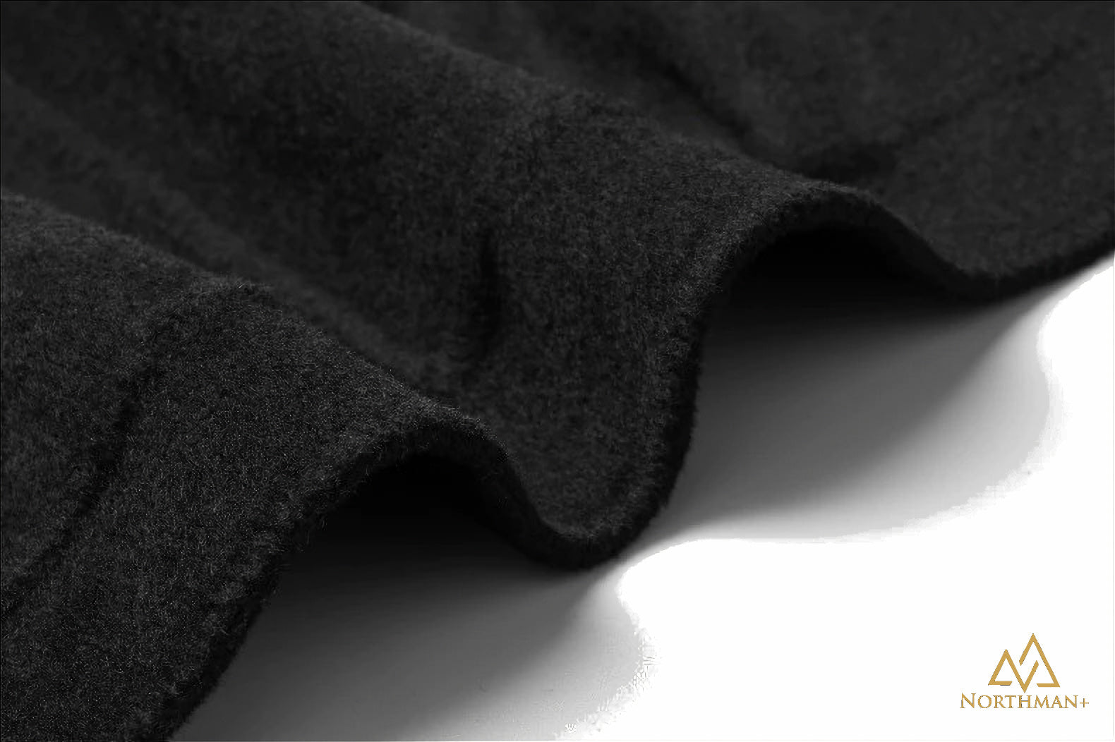 Manteau en laine noire pour homme