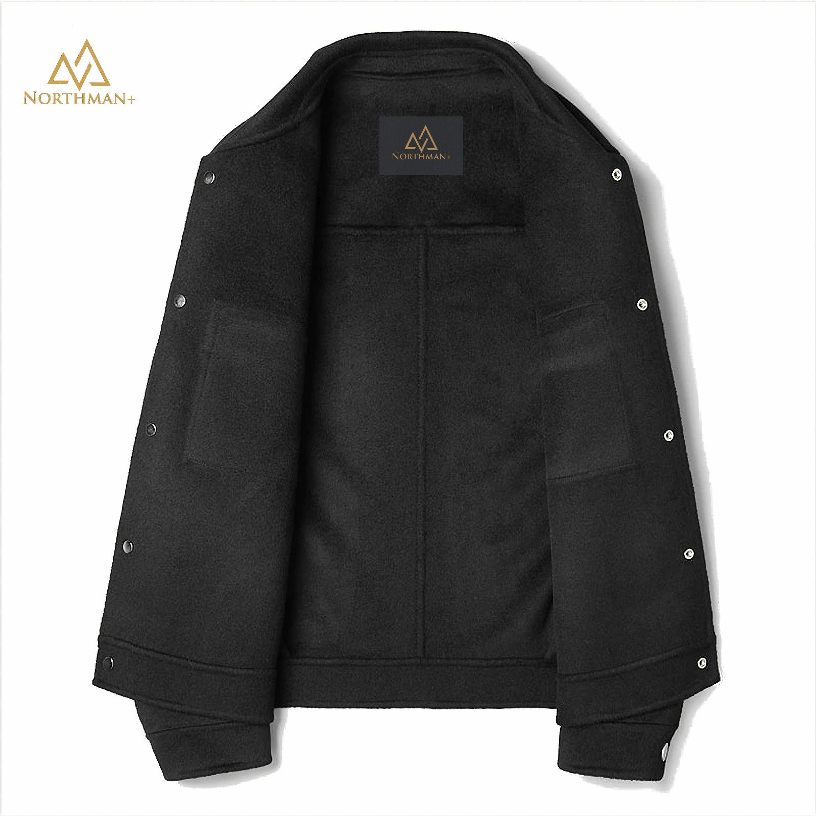 Manteau en laine noire pour homme