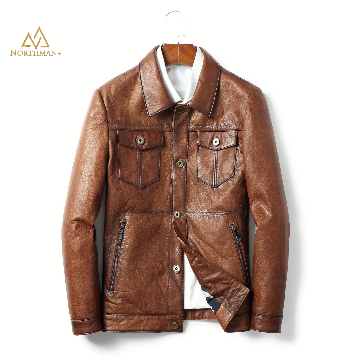 Seargent Field Leather Jacket in Brown