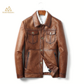 Veste en cuir Seargent Field marron