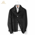 Manteau en laine noire pour homme