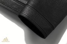 Straight Cut basic leather jacket for men