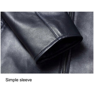 Classic leather jacket in Black for Men.
