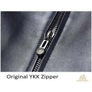 Classic leather jacket in Black for Men.