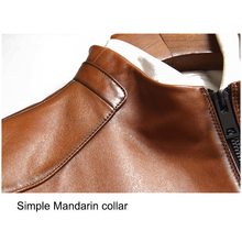 Tan leather jacket for men