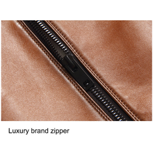 Tan leather jacket for men